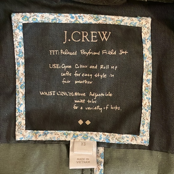 J. Crew Olive Green Boyfriend Relaxed Fit Field Jacket Size XS - Picture 15 of 16